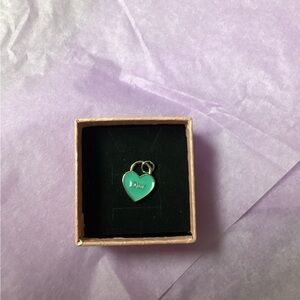 Dior blue Heart Charm pendant.